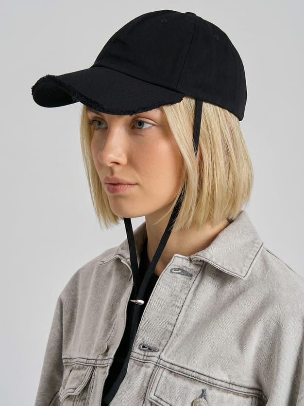 Бейсболка гранж с завязками