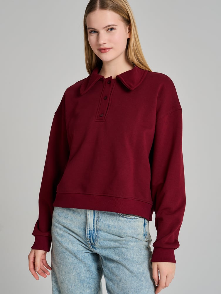 Толстовка поло оверсайз