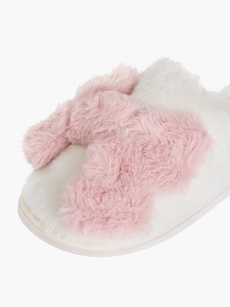 Тапочки домашние плюшевые бантики