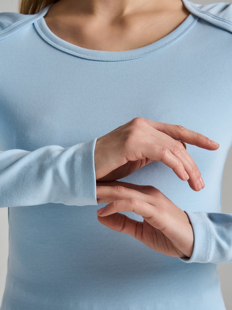 Лонгслив приталенный из хлопка