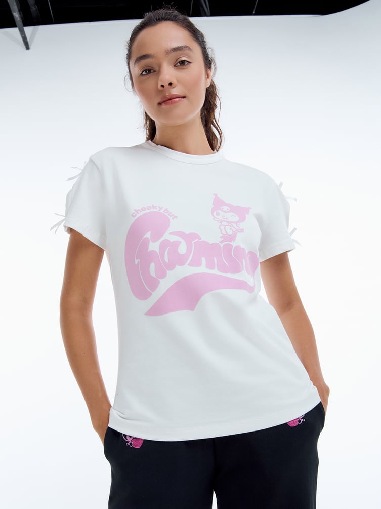 Футболка с принтом Kuromi и бантиками