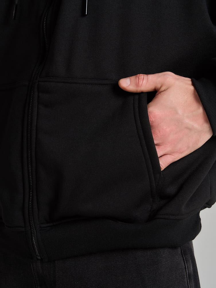 Зип худи оверсайз с флисовой подкладкой