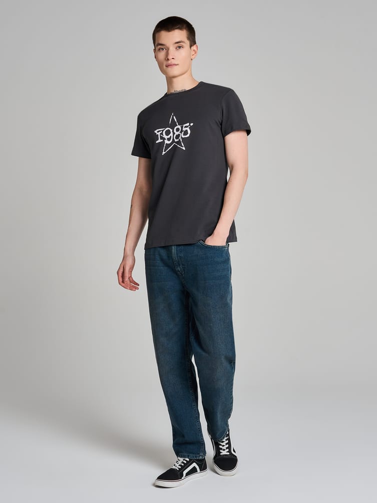 Футболка облегающая с принтом