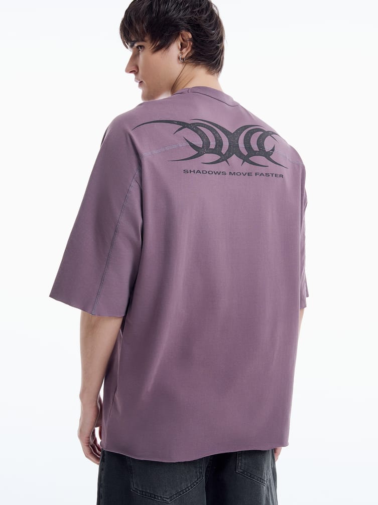 Футболка оверсайз с принтом дрейн