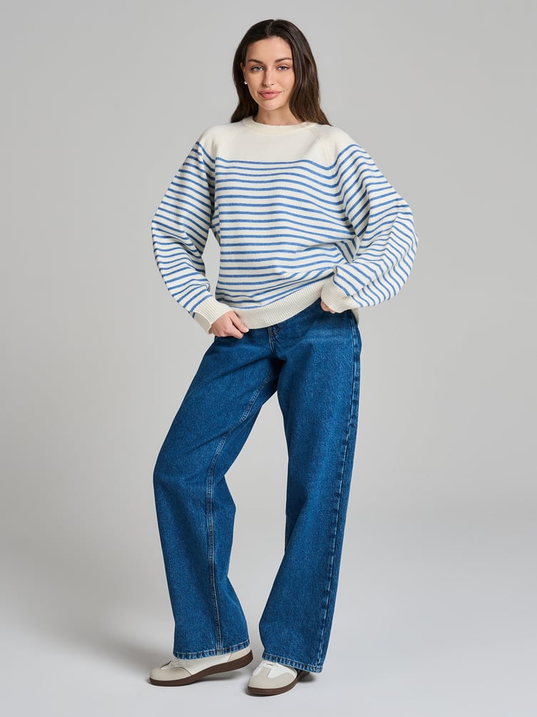 Джемпер трикотажный в полоску