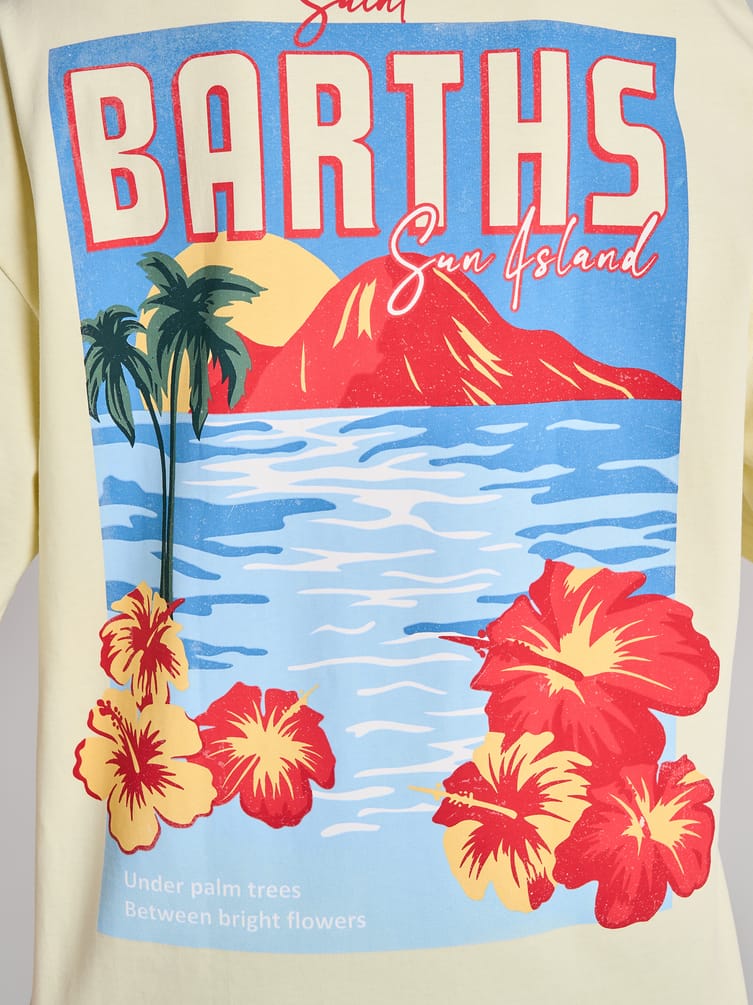 Футболка оверсайз с принтом на спине