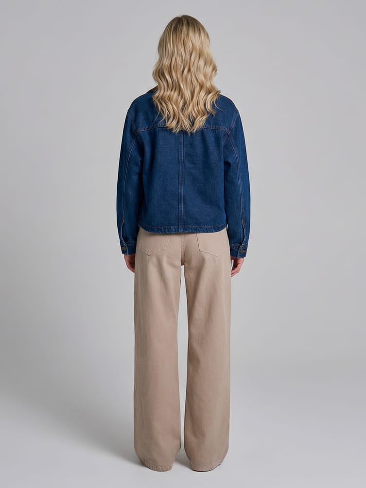 Джинсы широкие с вареным эффектом