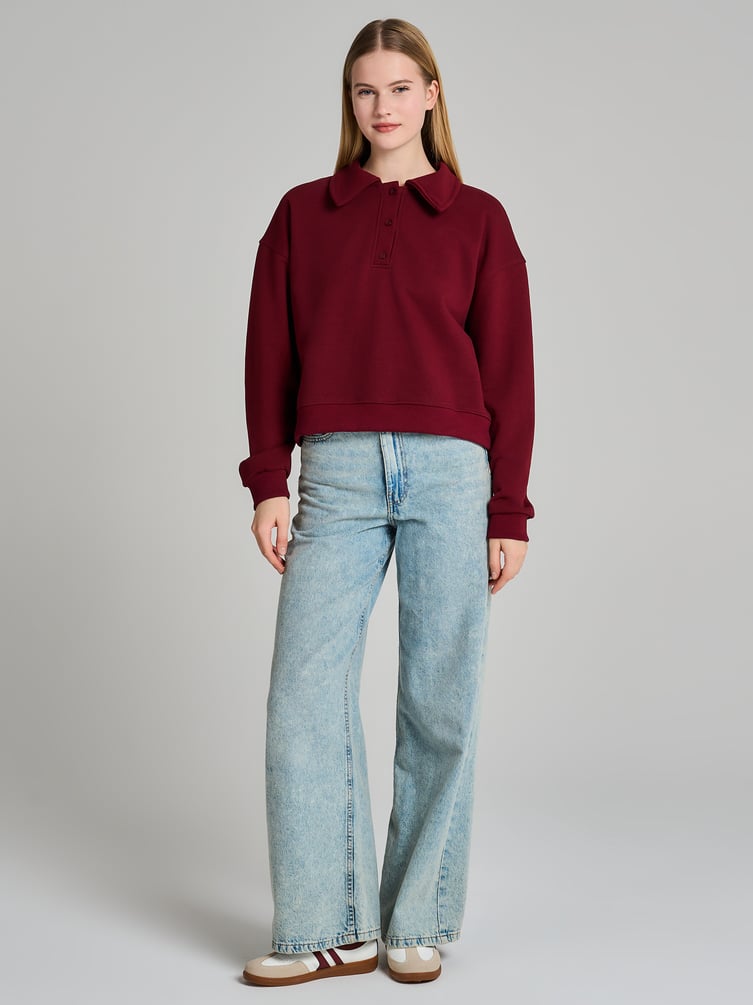 Толстовка поло оверсайз