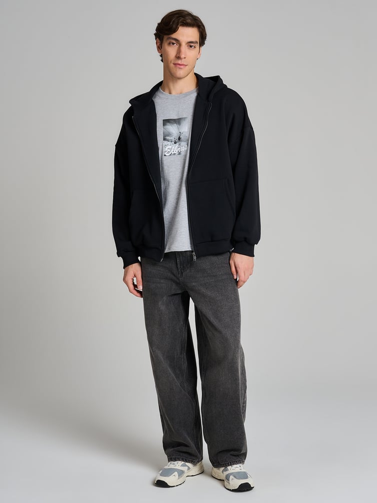 Футболка свободного кроя с принтом