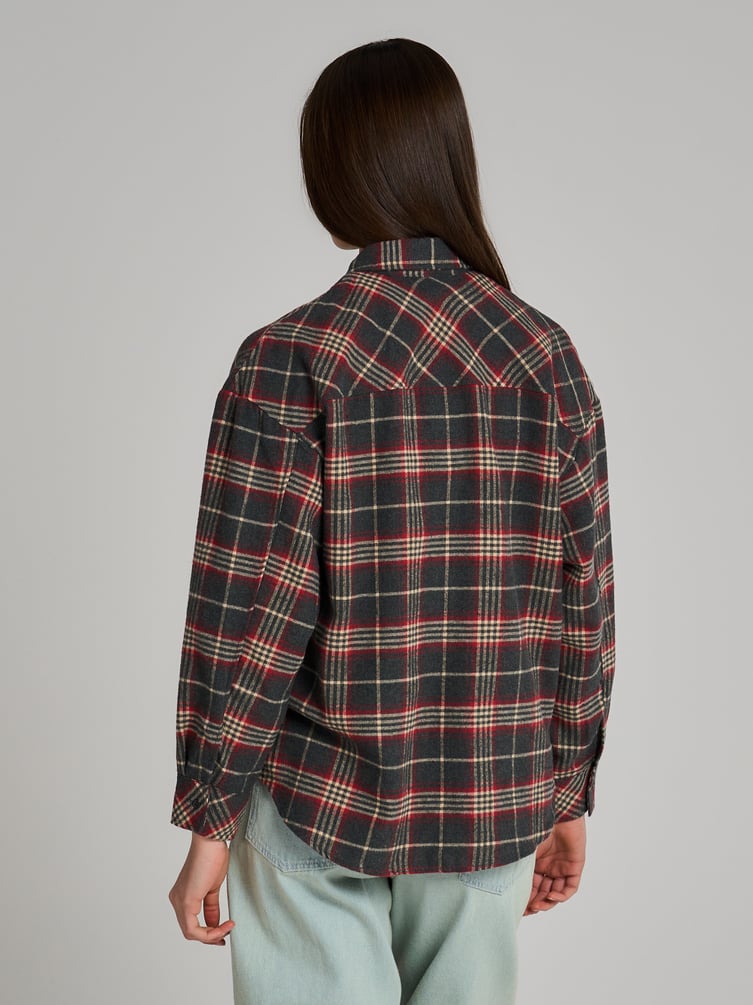 Байковая рубашка в клетку