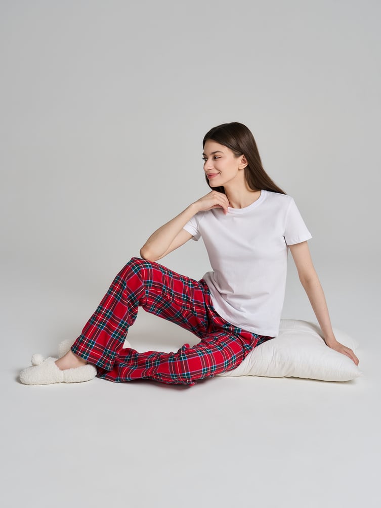 Пижамные брюки в клетку