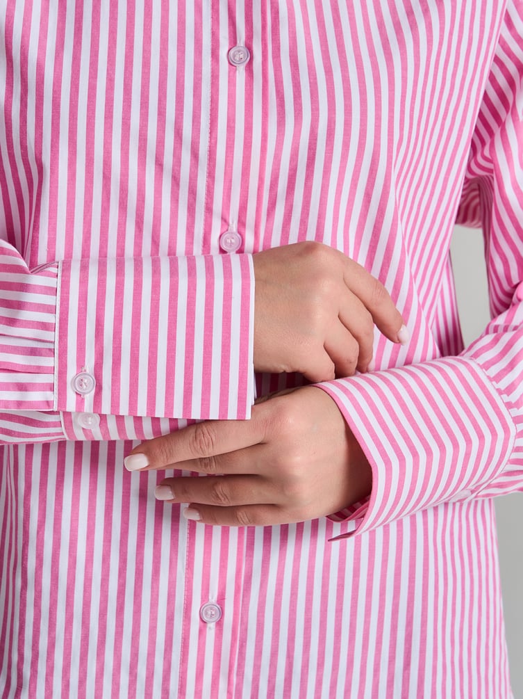 Удлиненная рубашка в полоску