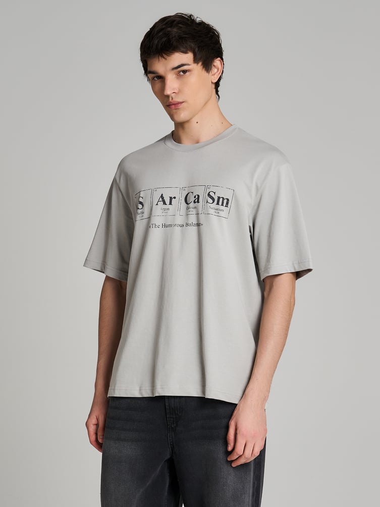 Футболка из хлопка с надписью Sarcasm