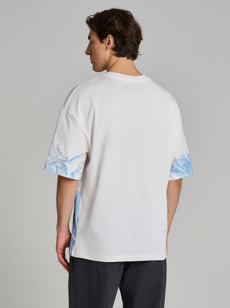 Футболка из хлопка с принтом ангела