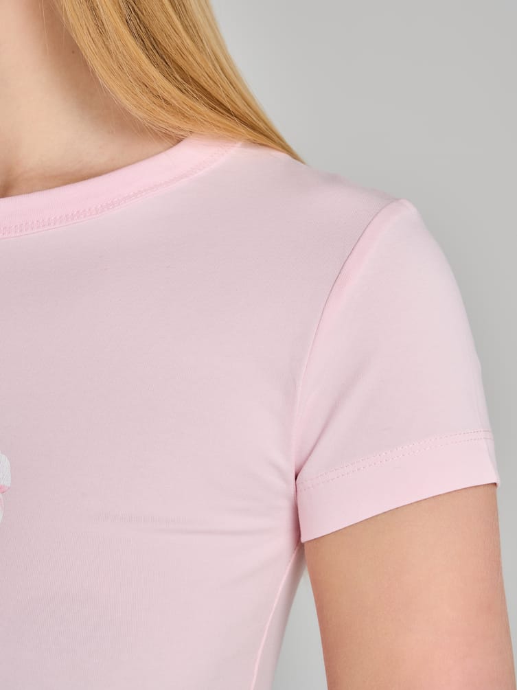 Футболка облегающая с принтом