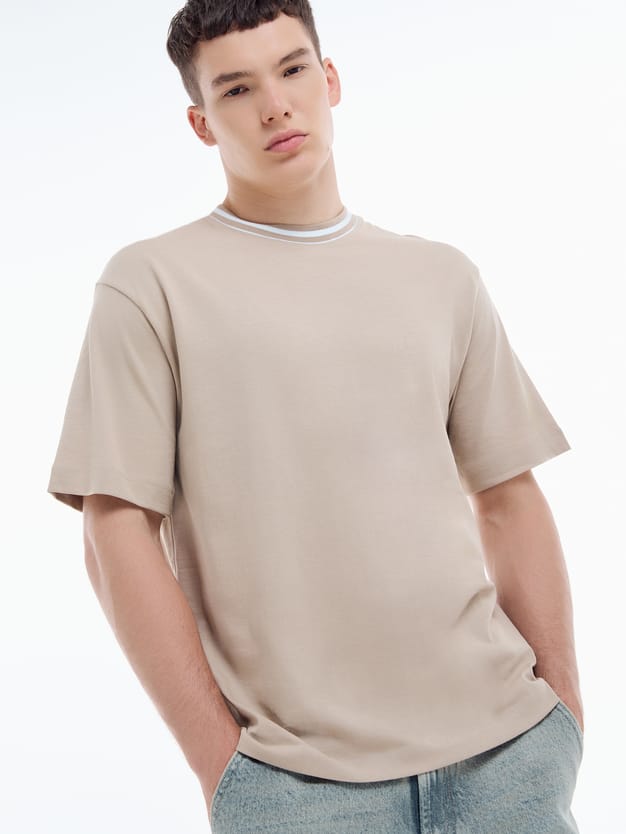 Хлопковая футболка с коротким рукавом