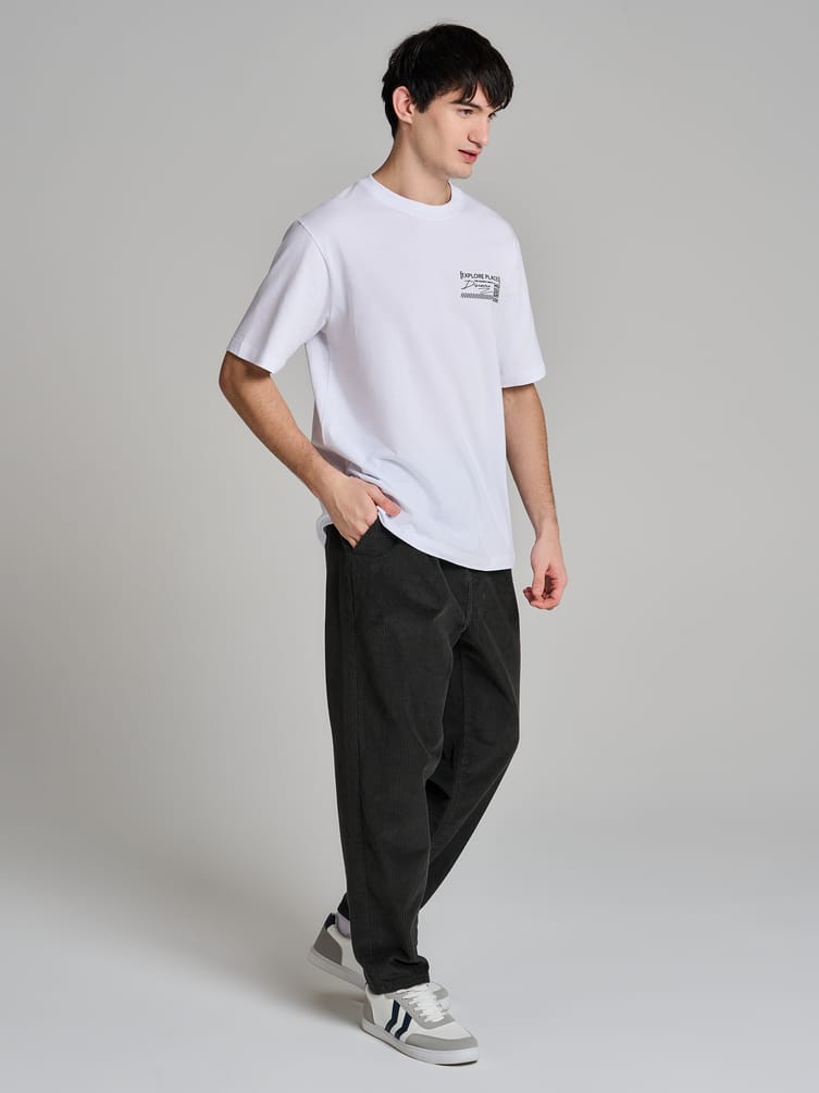 Брюки вельветовые зауженные