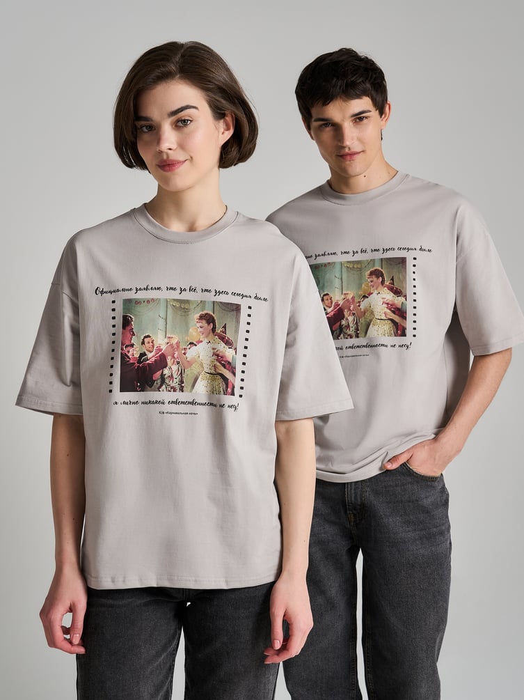Футболка оверсайз с принтом Мосфильм