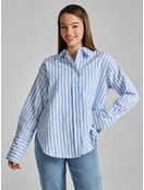 Плотная классическая рубашка в полоску