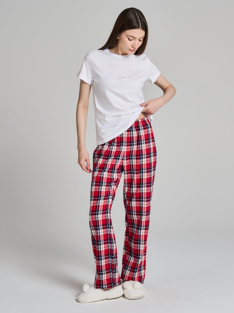 Пижамные брюки в клетку