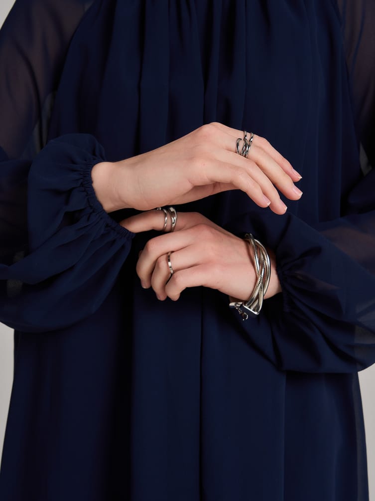 Платье мини шифоновое