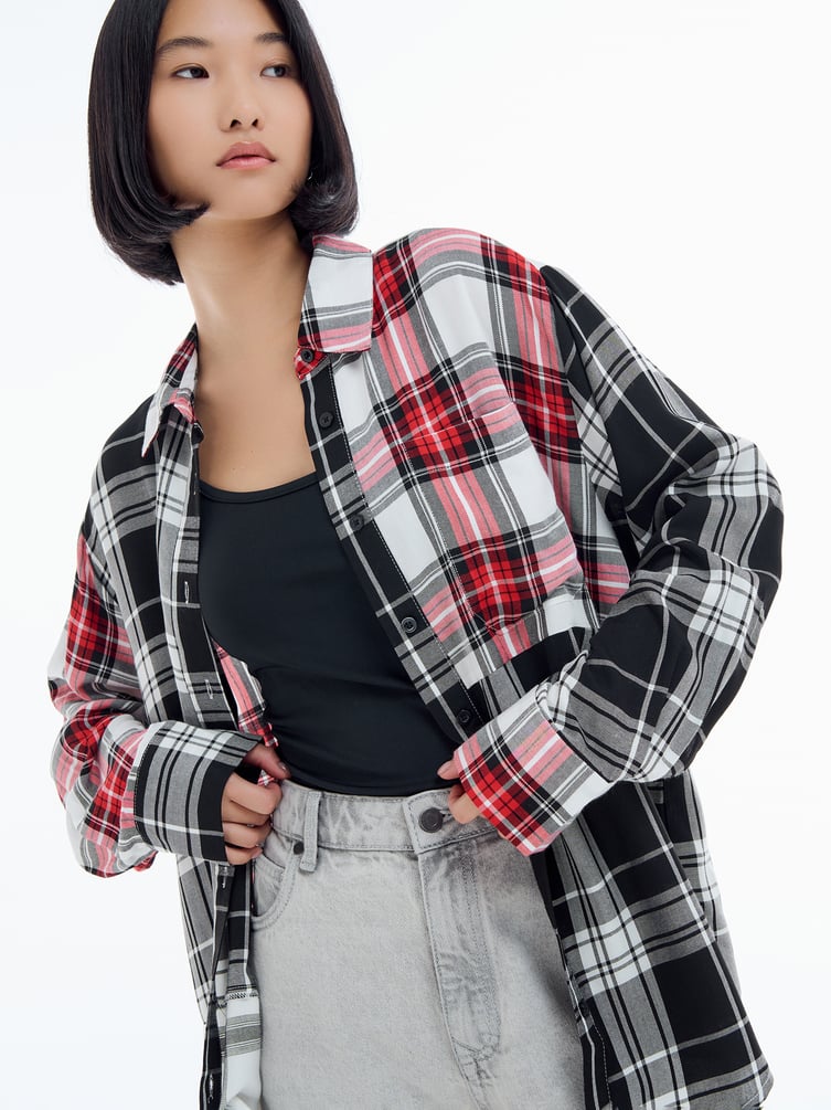 Рубашка оверсайз в клетку