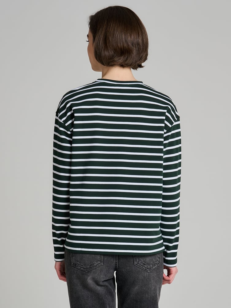 Полосатый лонгслив свободного кроя
