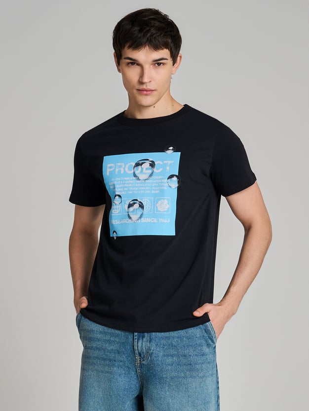 Футболка из хлопка с принтом