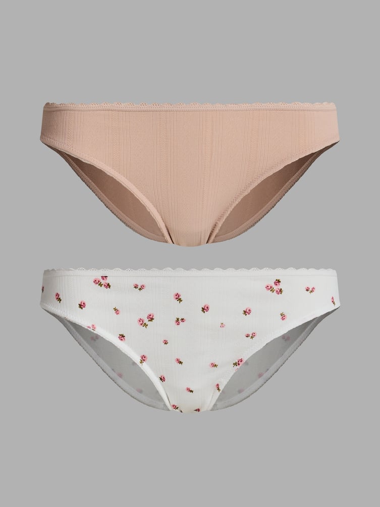 Трусы-слипы - 2 шт. в цветочек