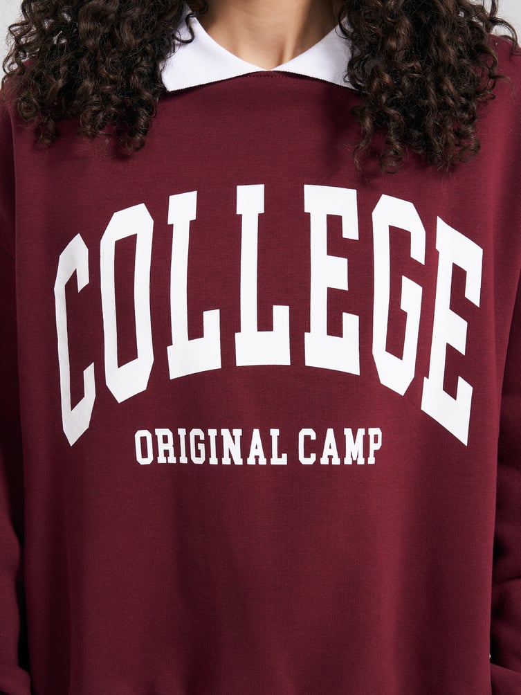 Теплый свитшот с надписью College