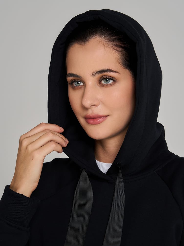 Теплое худи укороченное с начесом