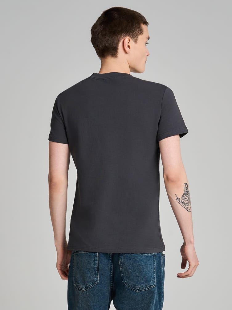 Футболка облегающая с принтом