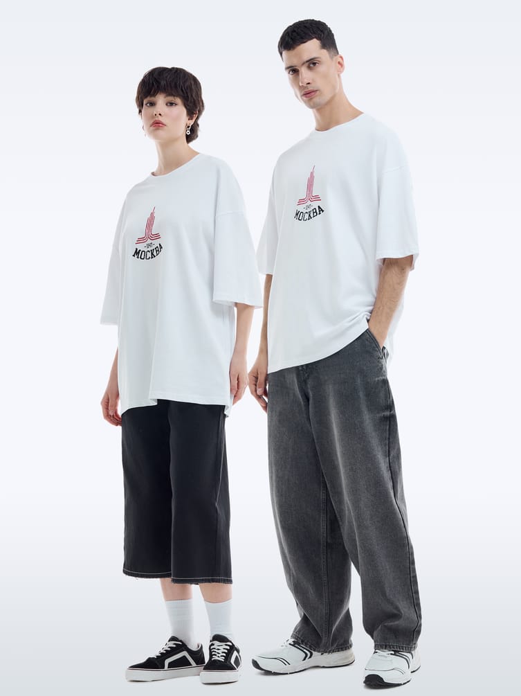 Футболка оверсайз с принтом Москва