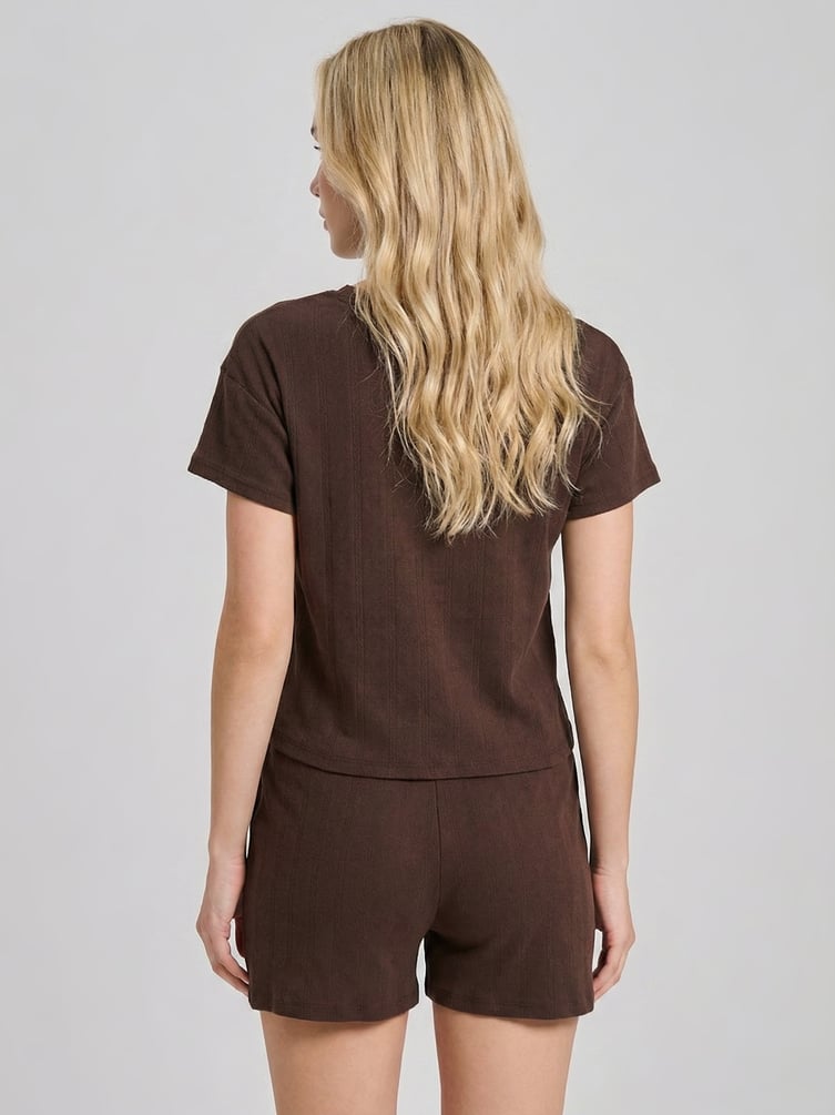 Пижама хлопковая с футболкой и шортами