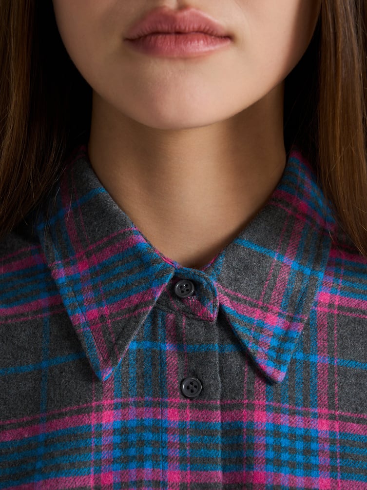 Байковая рубашка в клетку