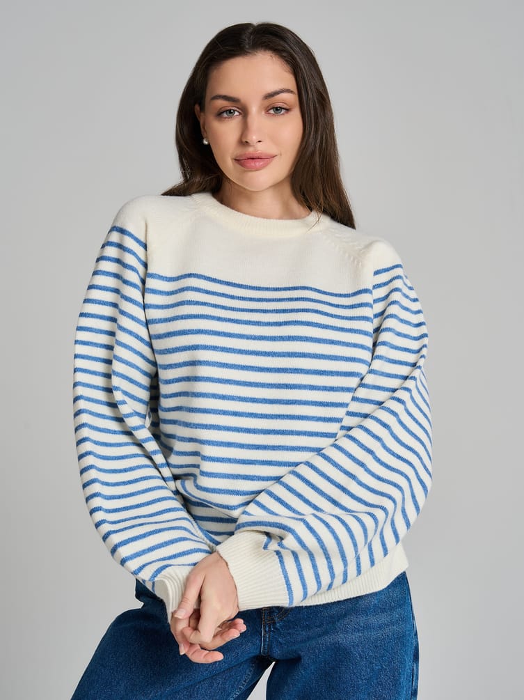 Джемпер трикотажный в полоску