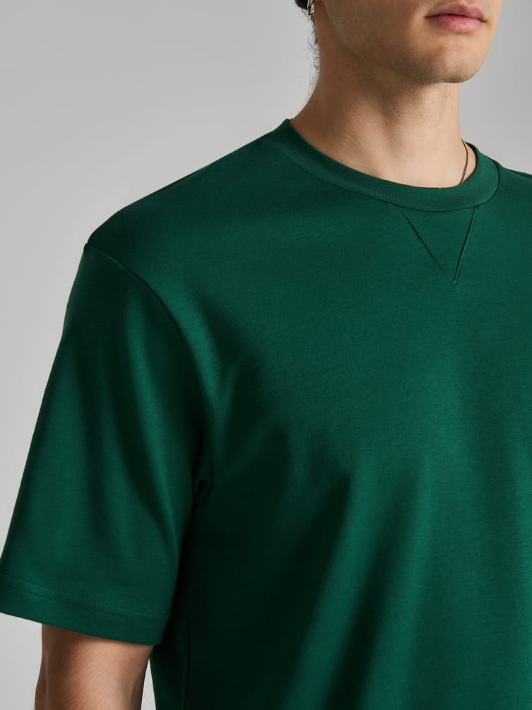 Футболка плотная однотонная