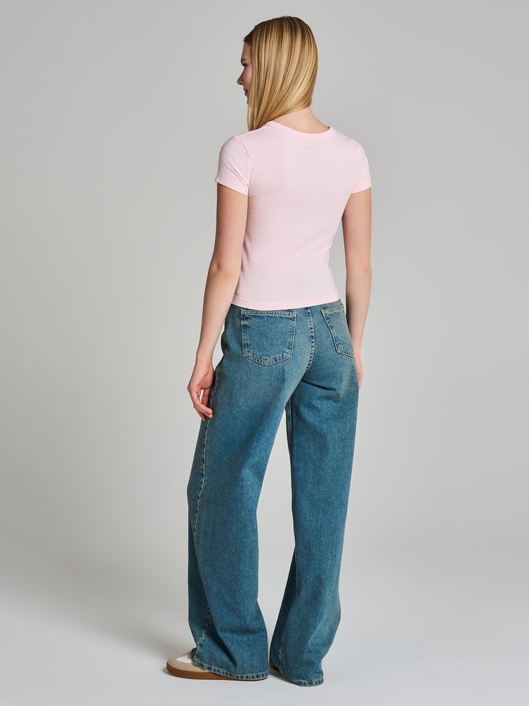 Футболка облегающая с принтом