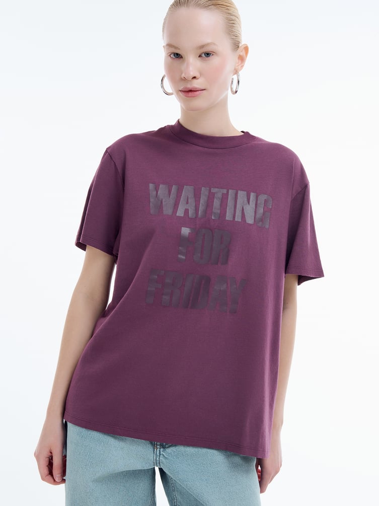 Футболка из хлопка с надписью