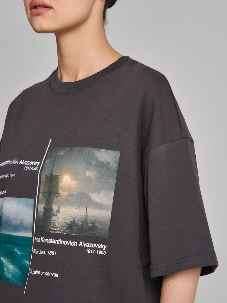 Футболка с принтом картин Третьяковской галереи