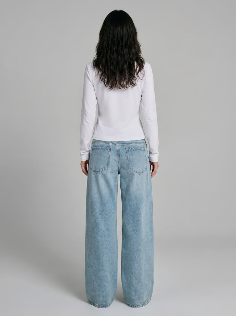 Джинсы бойфренды широкие