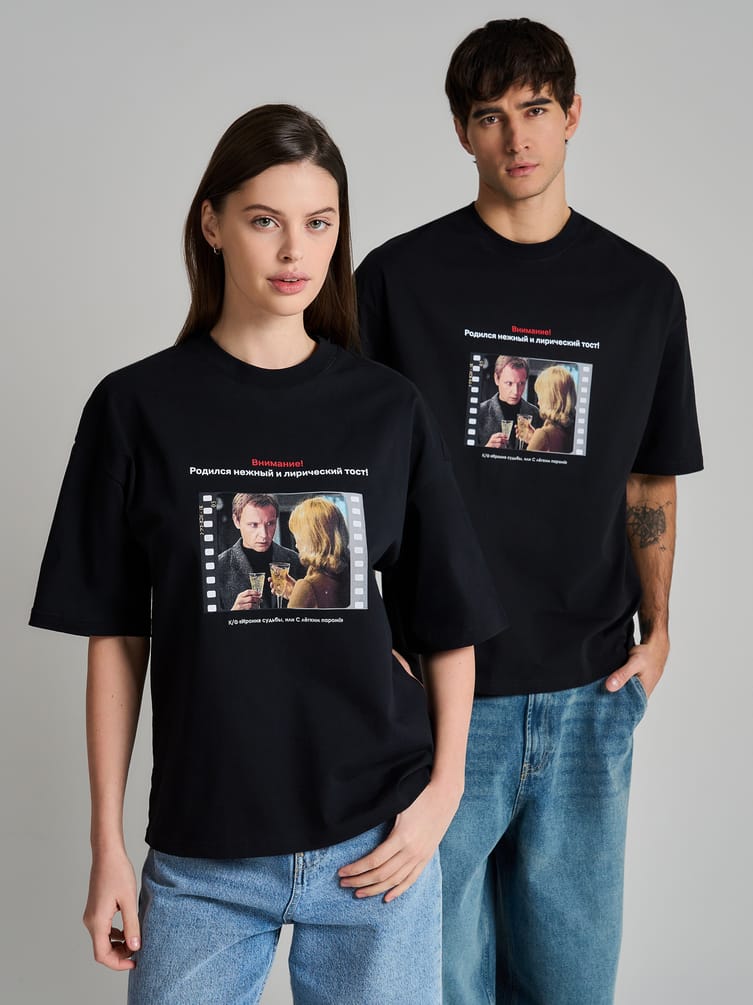 Футболка оверсайз с принтом Мосфильм
