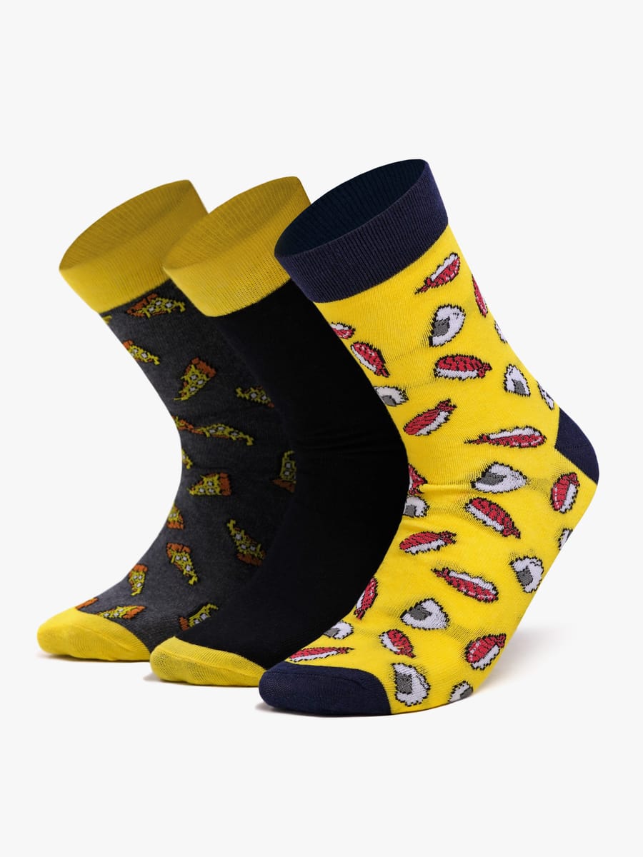 Набор высоких носков с принтом еды - 3 пары