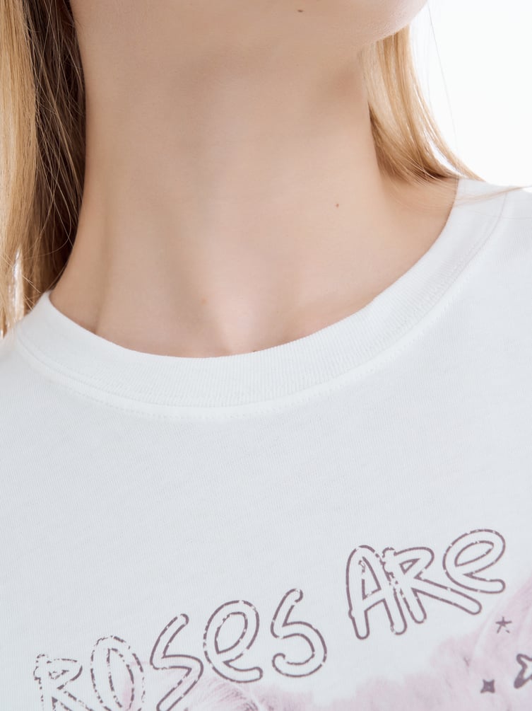 Футболка из хлопка с принтом кошки