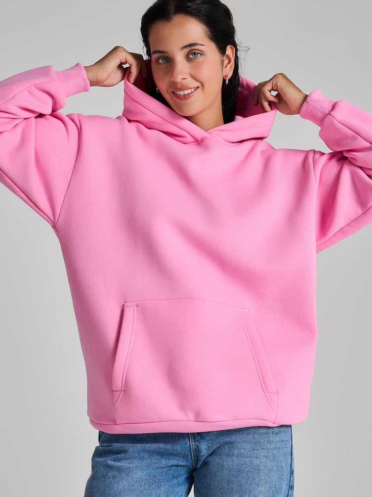 Утепленное худи оверсайз с начесом