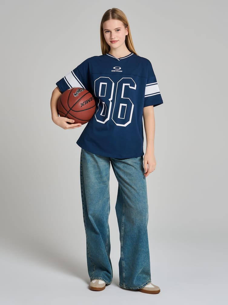 Спортивная футболка оверсайз с надписью