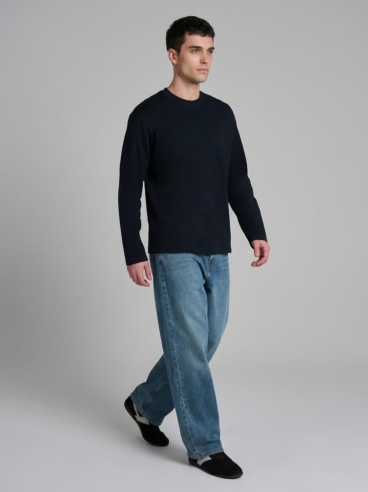 Лонгслив из хлопка с длинным рукавом