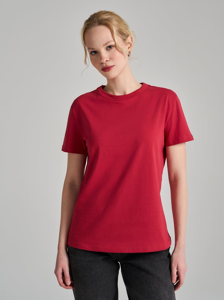 Плотная классическая футболка из хлопка