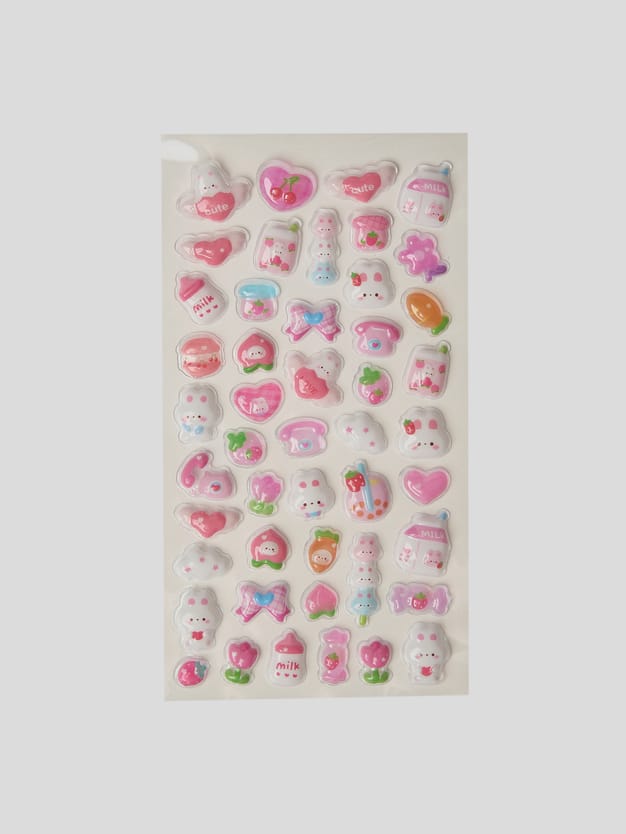 Наклейки 3D зайчики