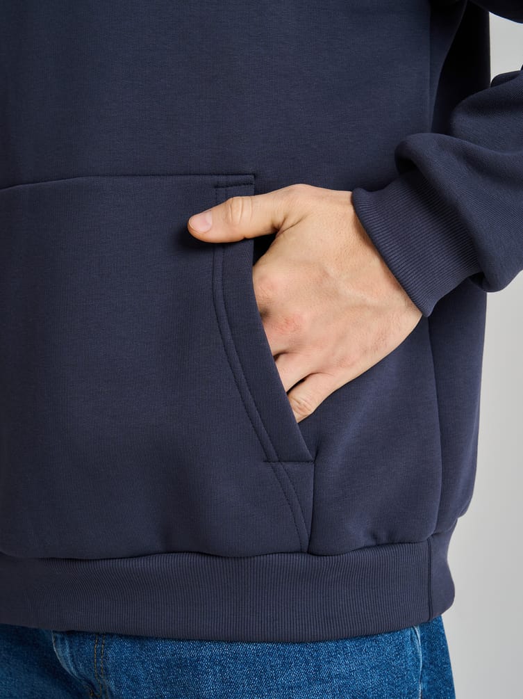 Худи оверсайз с капюшоном тёплое с начёсом